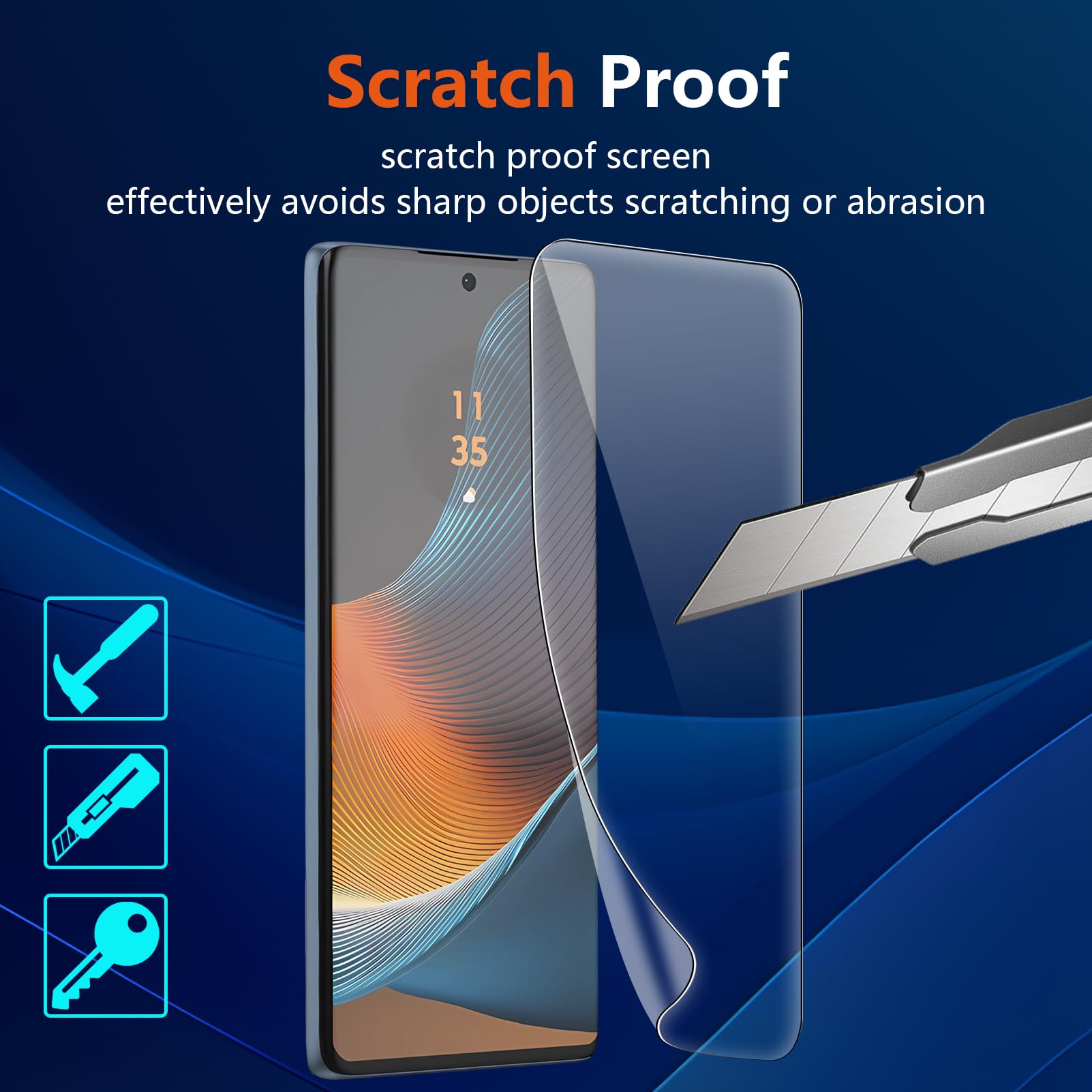 Folie protectie telefon, 2 bucati, pentru Motorola Moto Edge 50 Neo, film cu coagulare a apei