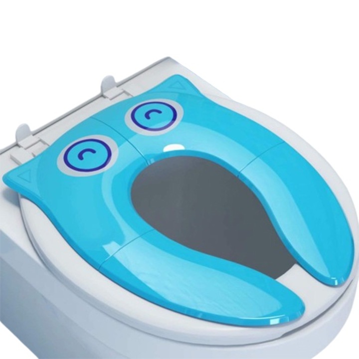 Reductor WC ZHONYEE, albastru, plastic, pentru copii 3 ani, cu pad-uri antiderapante