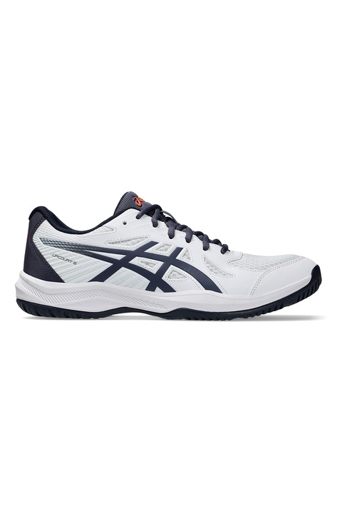 Asics, Pantofi cu logo, pentru fitness Upcourt 6, Alb optic/Bleumarin