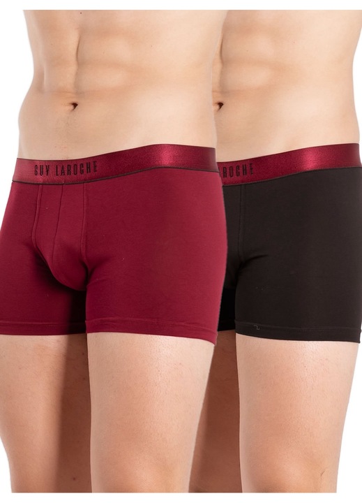 Boxeri barbati Guy Laroche, bumbac, visiniu/negru, S INTL