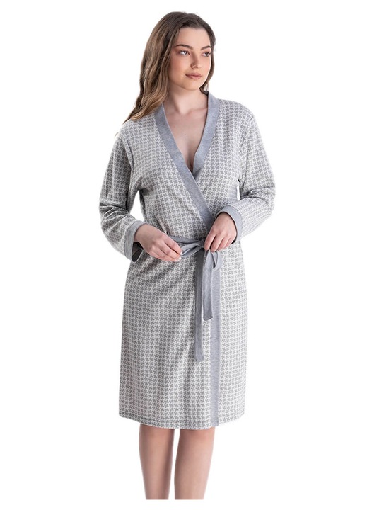 Halat dama Relax, bumbac, gri, M INTL