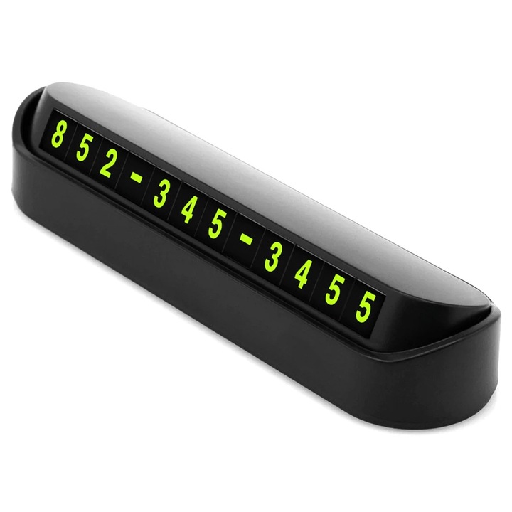 Suport bord afisaj numar telefon, pentru parcare, negru