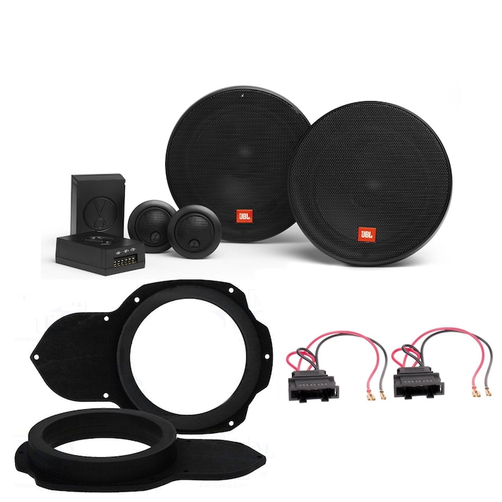 Аудио пакет VW Passat B6, Тонколони JBL Components Stage2 604C, 16.5cm, 45W RMS, MDF Adapter Rings, Plug&Play конектор