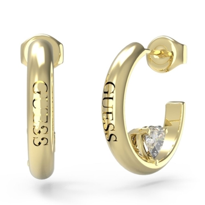 Cercei Guess M’ama non m’ama cu cristale JUBE04659JWYGT-U, Auriu
