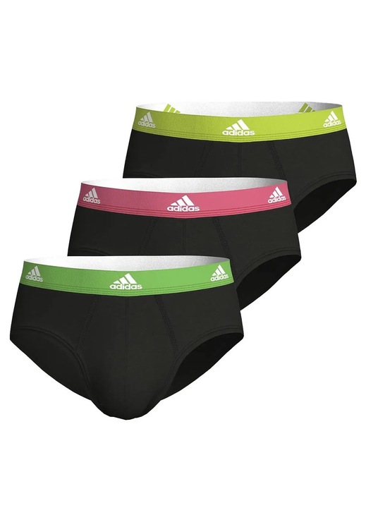 Pachet de 3 slipuri barbati, Adidas, bumbac elastic, multicolor, XL INTL