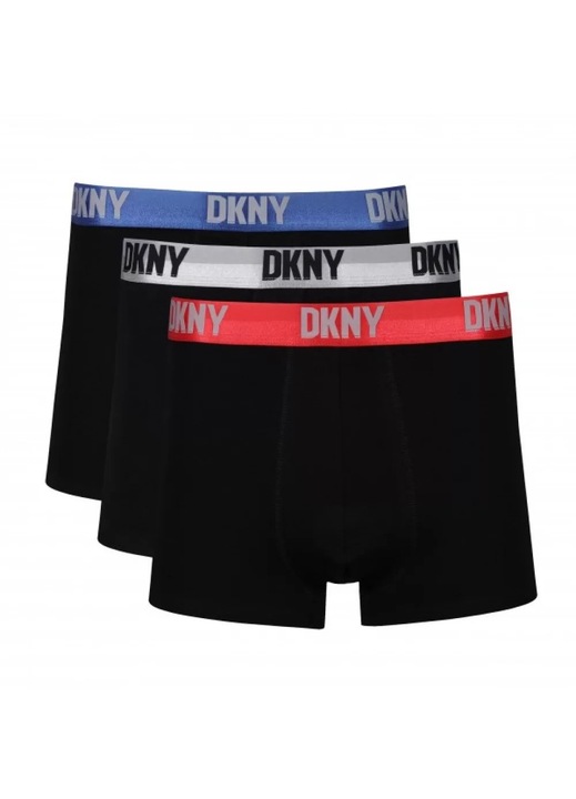 Set 3 perechi de boxeri DKNY, bumbac, negru