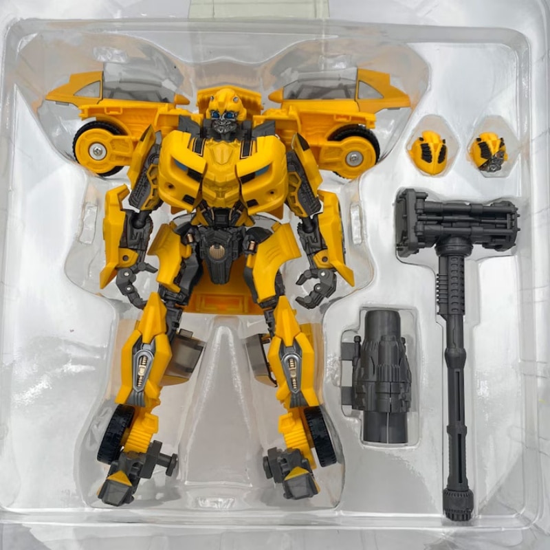 Robot Transformers Bumblebee, transformabil, galben, 19 cm, set cu