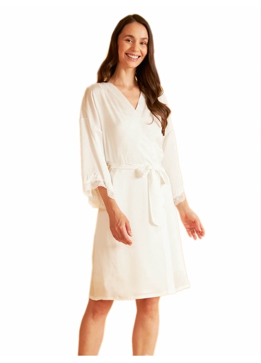 Halat dama Harmony, Satin, Alb, L INTL