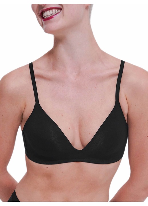 Sutien dama Sloggi Go Casual, super moale, bumbac organic, cusaturi invizibile, negru