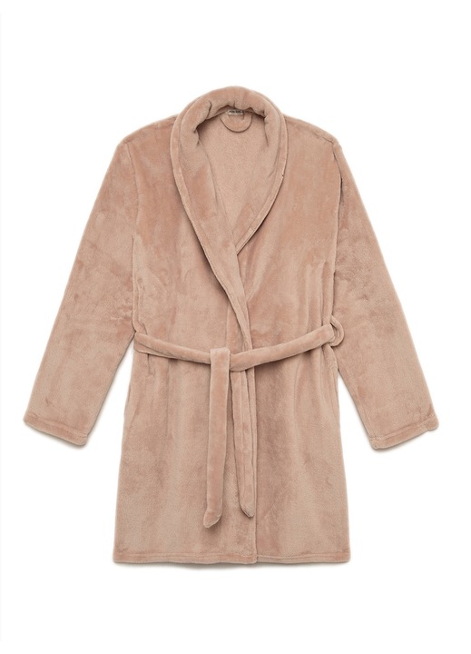 Halat dama Minerva, bumbac, cu buzunare, bej, Bej