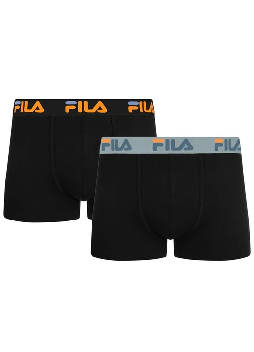 Boxeri Fila, Set 2 perechi, bumbac, negru