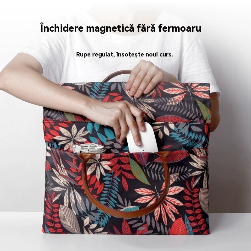 Geanta laptop, 14/15/15.4 inch, multicolor, 2in1, impermeabila, 27x38x2cm