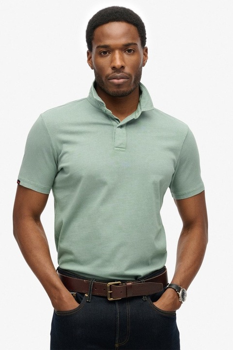 Superdry & Co, Стандартна тениска с яка, Бледозелен