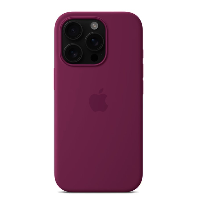 Carcasa pentru telefon, silicon lichid, fucsia, iPhone 16 Pro, rezistent la socuri, rezistent la zgarieturi, set 1 x husa