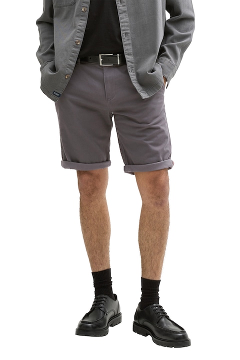 Tom Tailor, Chino bermudanadrág ferde zsebekkel, Szürke
