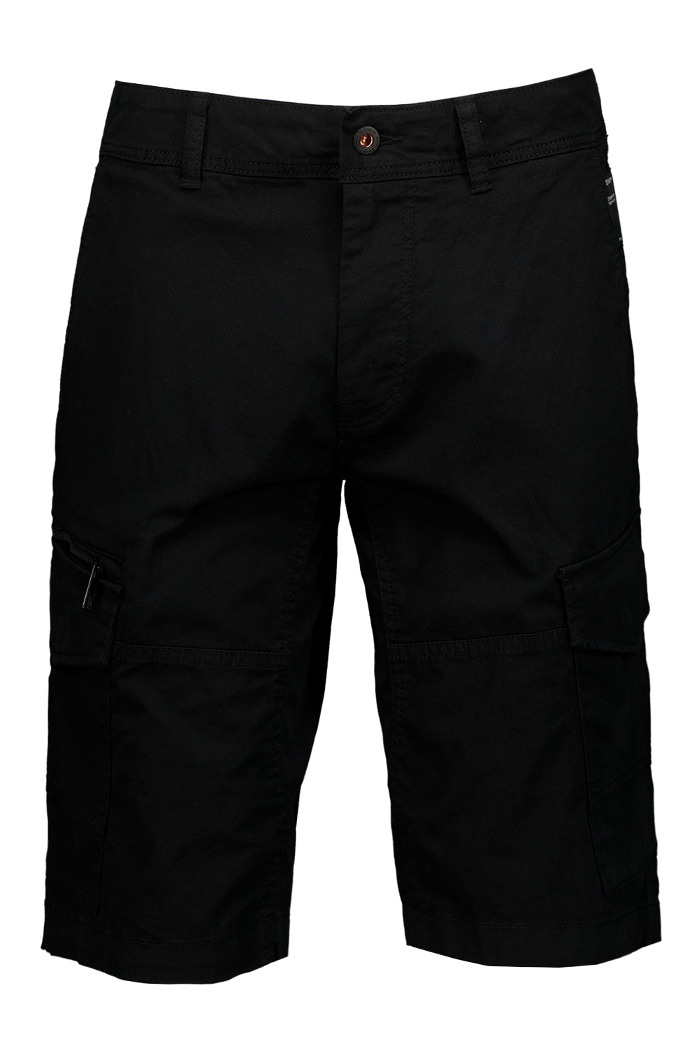 Tom Tailor, Bermude cargo de denim, Negru, M