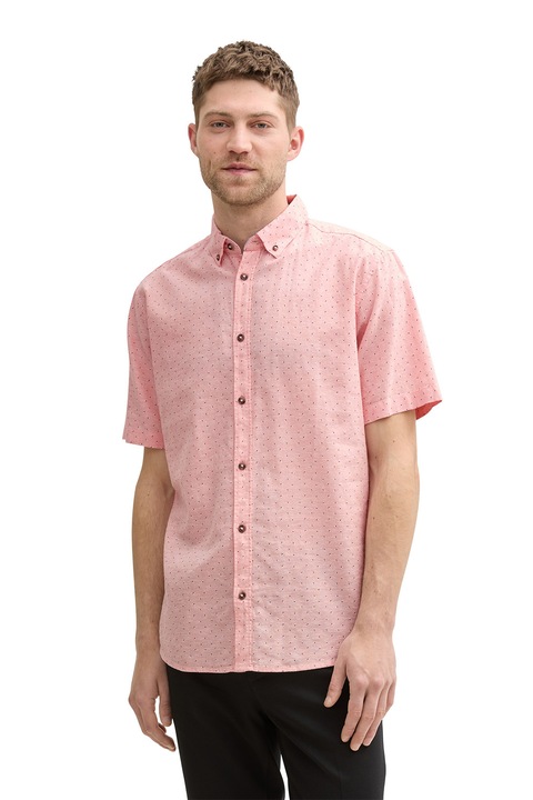 Tom Tailor, Rövid ujjú lentartalmú ing, Korallszín