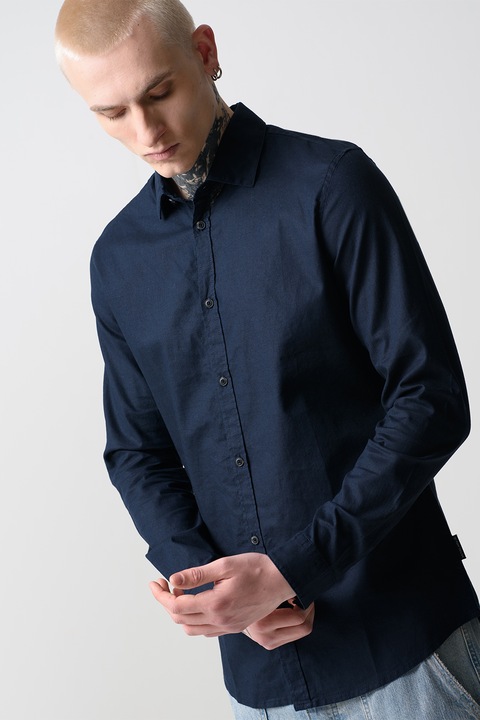 Tom Tailor, Lentartalmú ing hegyes gallérral, Tengerészkék