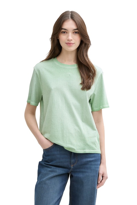 Tom Tailor, Tricou cu maneci cazute si decolteu la baza gatului, Verde pal