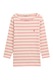 Tom Tailor, Bluza cu decolteu barcuta si model in dungi, Rosu, Portocaliu persan, XS