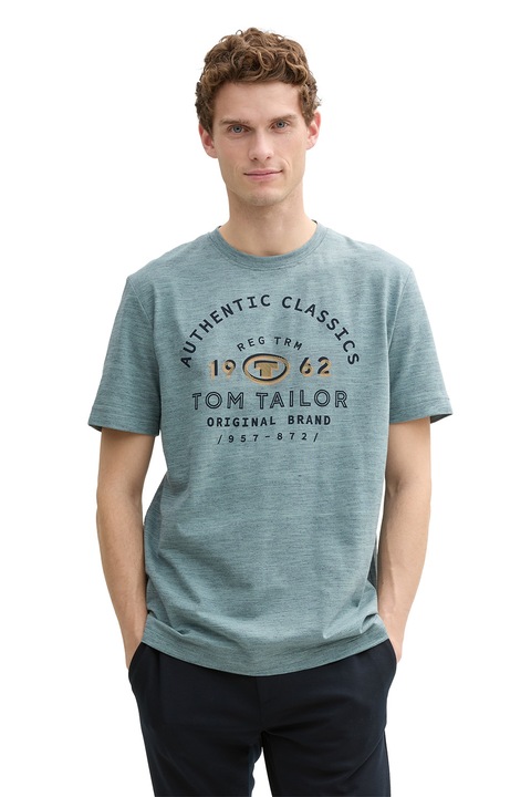 Tom Tailor, Тениска с лого, Бледозелен
