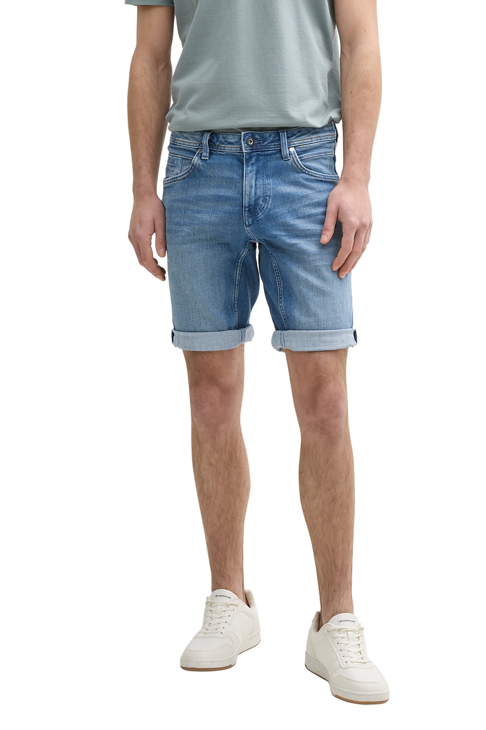 Tom Tailor, Blugi scurti, Albastru melange, 34