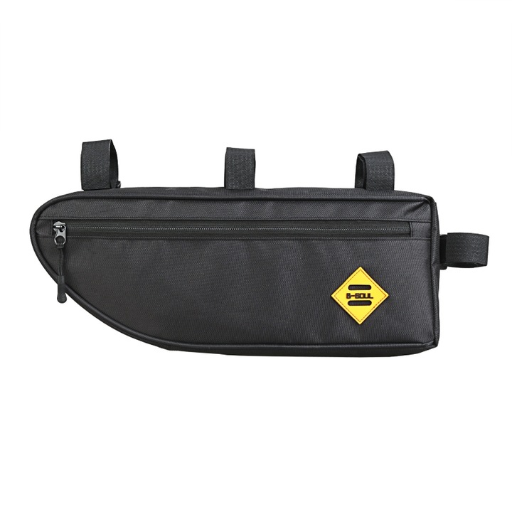 Geanta pentru cadru bicicleta, Celery, impermeabila, capacitate mare, neagra, 13x34.5x5.5cm