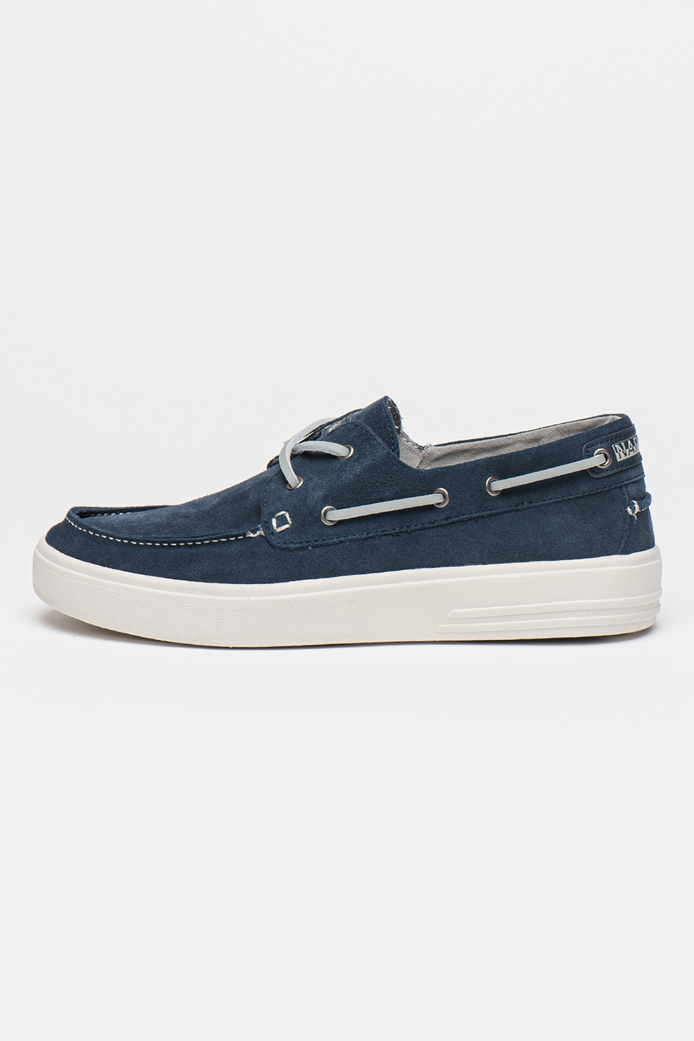 Napapijri, Pantofi boat de piele intoarsa Bark, Bleumarin, 43