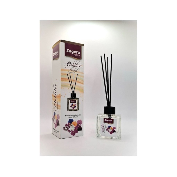 Odorizant de camera cu betisoare, Zagora Active Orhidee, 120ml