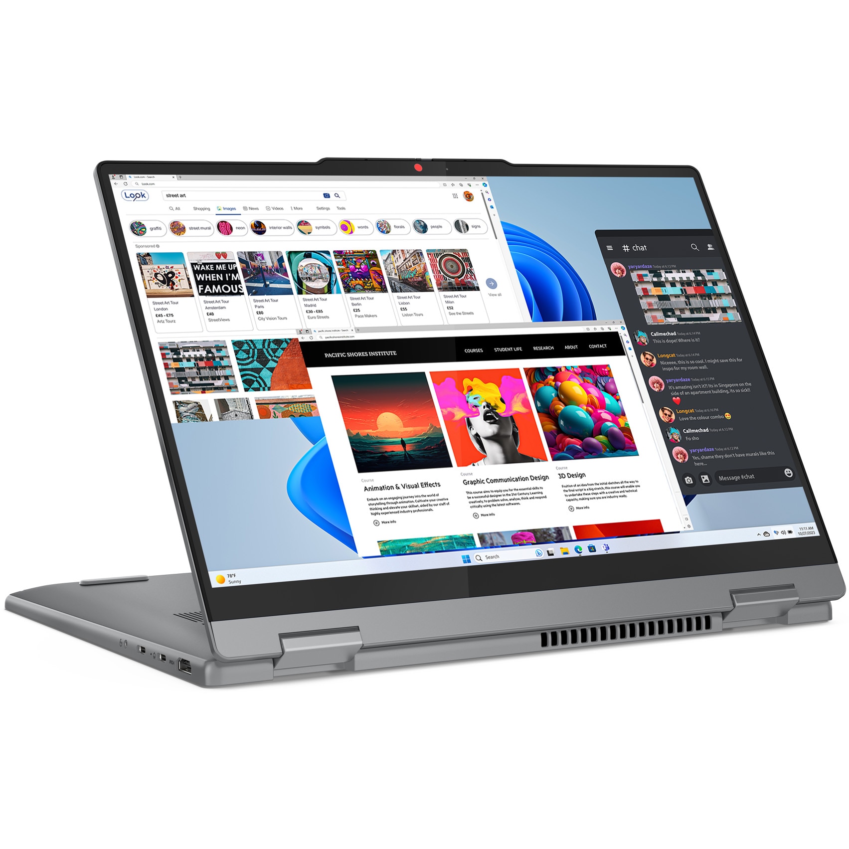 Laptop Lenovo IdeaPad 5 2-in-1 14IRH9 cu procesor Intel® Core™ i7-13620H pana la 4.9GHz, 14" WUXGA, OLED, Touch, 16GB LPDDR5x RAM, 1TB SSD, Intel® UHD Graphics, No OS, Luna Grey