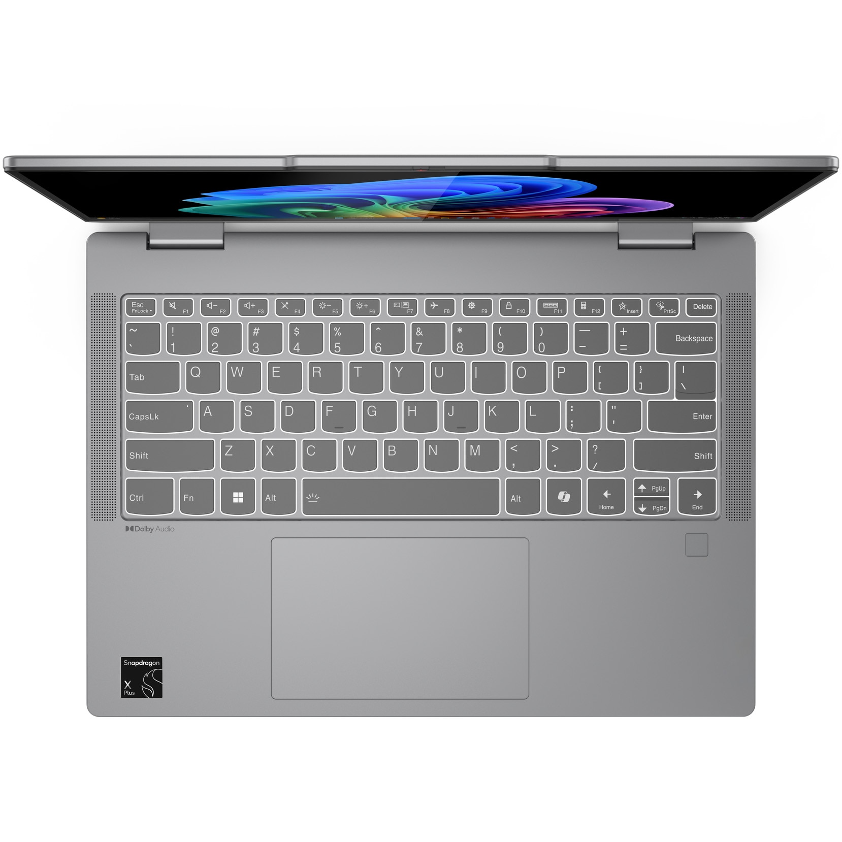 Laptop Lenovo IdeaPad 5 2-in-1 14Q8X9 cu procesor Snapdragon® X Plus X1P-42-100 pana la 3.4GHz, 14" WUXGA, OLED, Touch, 16GB LPDDR5x RAM, 1TB SSD, Qualcomm® Adreno™ GPU, Windows® 11 Home, Luna Grey