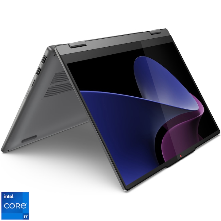 Lenovo IdeaPad 5 14IRH9 2in1 laptop, Intel® Core™ i7-13620H, 14" WUXGA, OLED, Touch, 16 GB LPDDR5x RAM, 1 TB SSD, Intel® UHD Graphics, No OS, Nemzetközi angol billentyűzet, Luna Gray