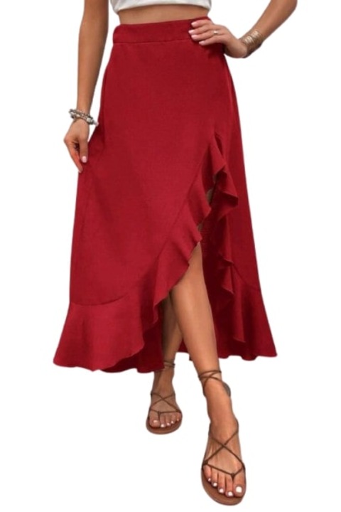 Hosszú fodros szoknya, Piros