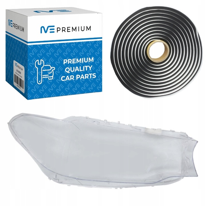 Стъкло за фар, ME Premium, BMW 5 G30 G31 2015-2020, преден десен монтаж, висококачествена пластмаса, бутилово лепило