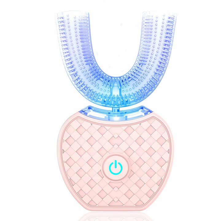 U-alakú automata elektromos fogkefe felnőtteknek és gyerekeknek tisztításhoz és fehérítéshez