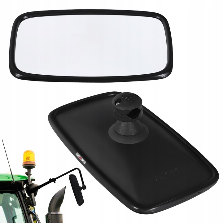 Oglinda auto universala, Kotarbau, PVC, 15.5 x 28.5 cm, Montaj stanga / dreapta, Negru