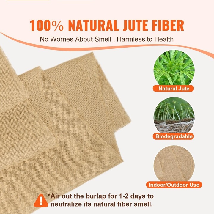 Panza din canepa pentru protectie pomi, plante, Decor, Lungime 9.1 m, Latime 0.35 m, 270 g/㎡, Maro