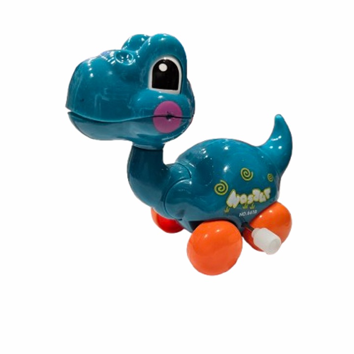 Dinozaur de jucarie, Tip Interactiv, Plastic, Mecanic, 9x9 cm