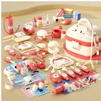Jucarie set de doctor pentru copii, Simply Joy®, trusa medicala cu sunete si lumini, 58 piese, cadou pentru fete si baieti, 3, 4, 5, 6 ani