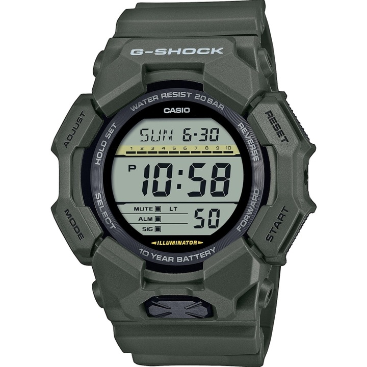 Ceas barbatesc Casio GD-010-3ER Quartz Verde, Negru, Verde