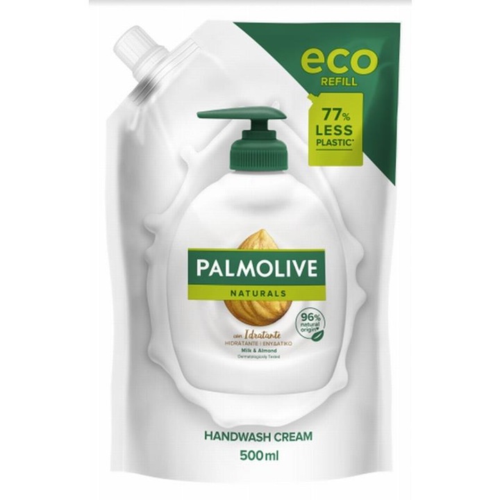 Сапун Sapone Sacco Mandorla, Palmolive, аромат на мандарина, овлажняващи свойства, течен, 500 мл