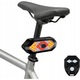 Lampa bicicleta cu semnalizatoare, USB, cu telecomanda, 9,4x3,2cm, set complet