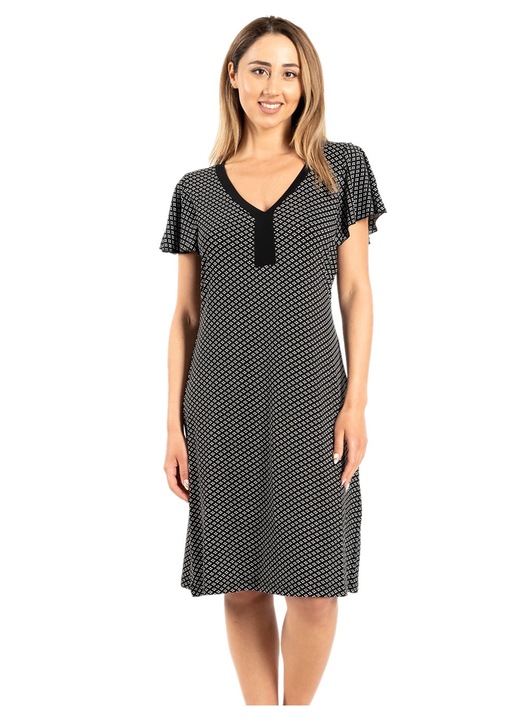 Rochie Secret Point, neagra, viscoza moale, M INTL