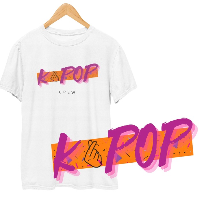 Gyermek póló - KPOP, Dodo, Pamut, Fehér