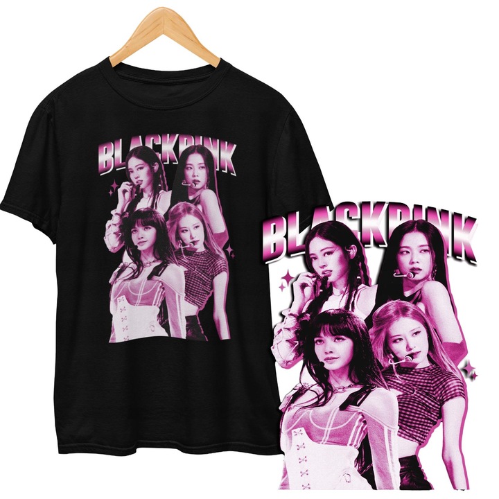 Детска тениска - BLACKPINK, Dodo, Памук, Черна