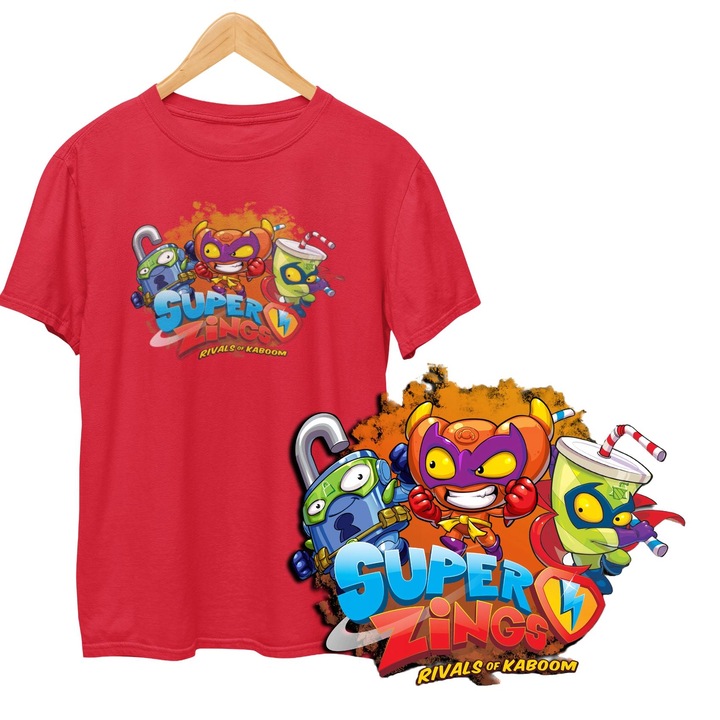 Gyermek póló - SUPER ZINGS, Dodo, Pamut, Piros