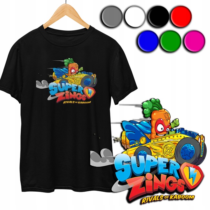 Gyermek póló - SUPER ZINGS, Dodo, Pamut, Fekete