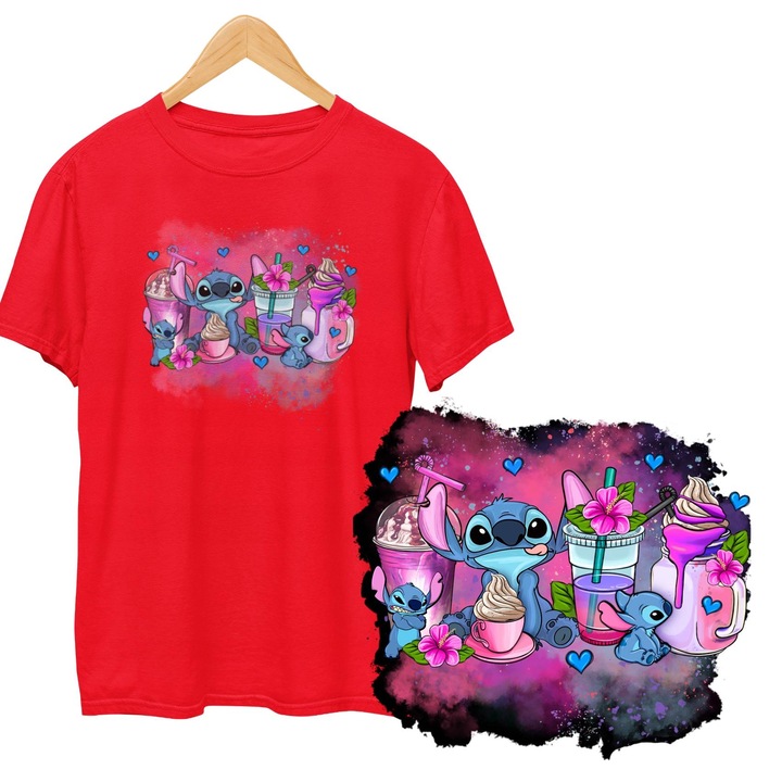 Gyerek póló, Dodo, mintás karakterekkel, piros, kiváló minőségű pamut