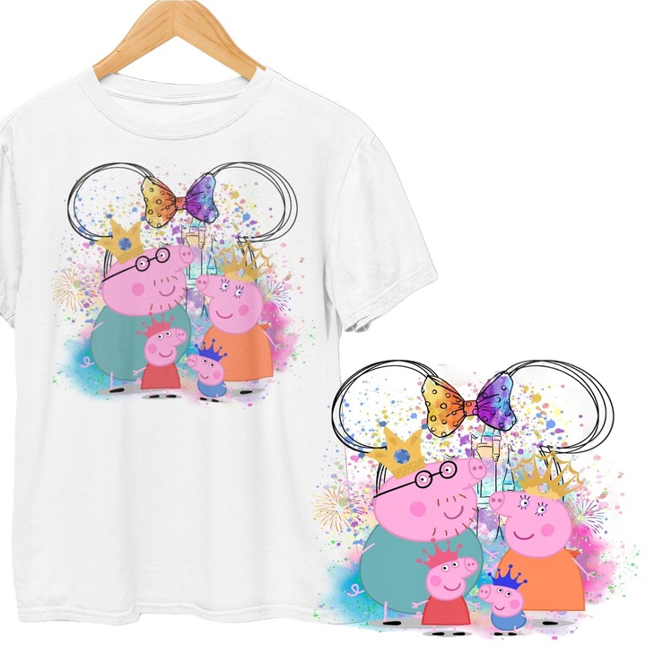 Gyermek póló PEPPA PIG, Dodo, Pamut, Fehér