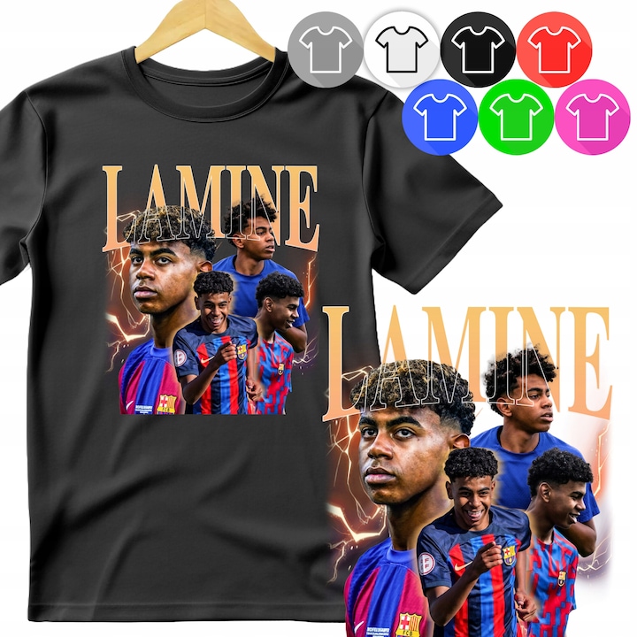 Gyerek póló - LAMINE BARCELONA FOOTBALL, Dodo, Pamut, Fekete